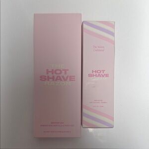 Pink Hot Shave Razor and Cream Set